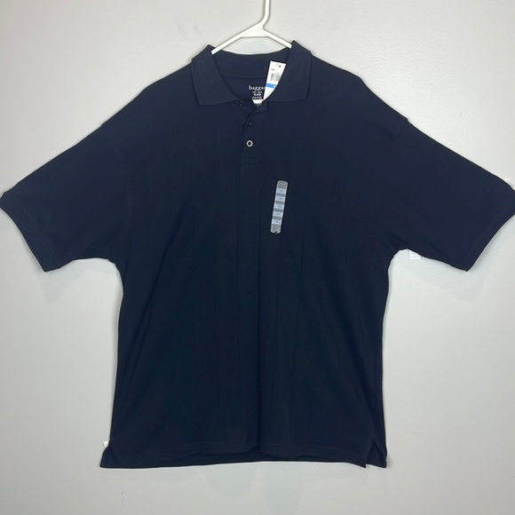 Haggar Caviar Black Short-Sleeve Polo Shirt Men’s Size XL - Picture 2 of 7